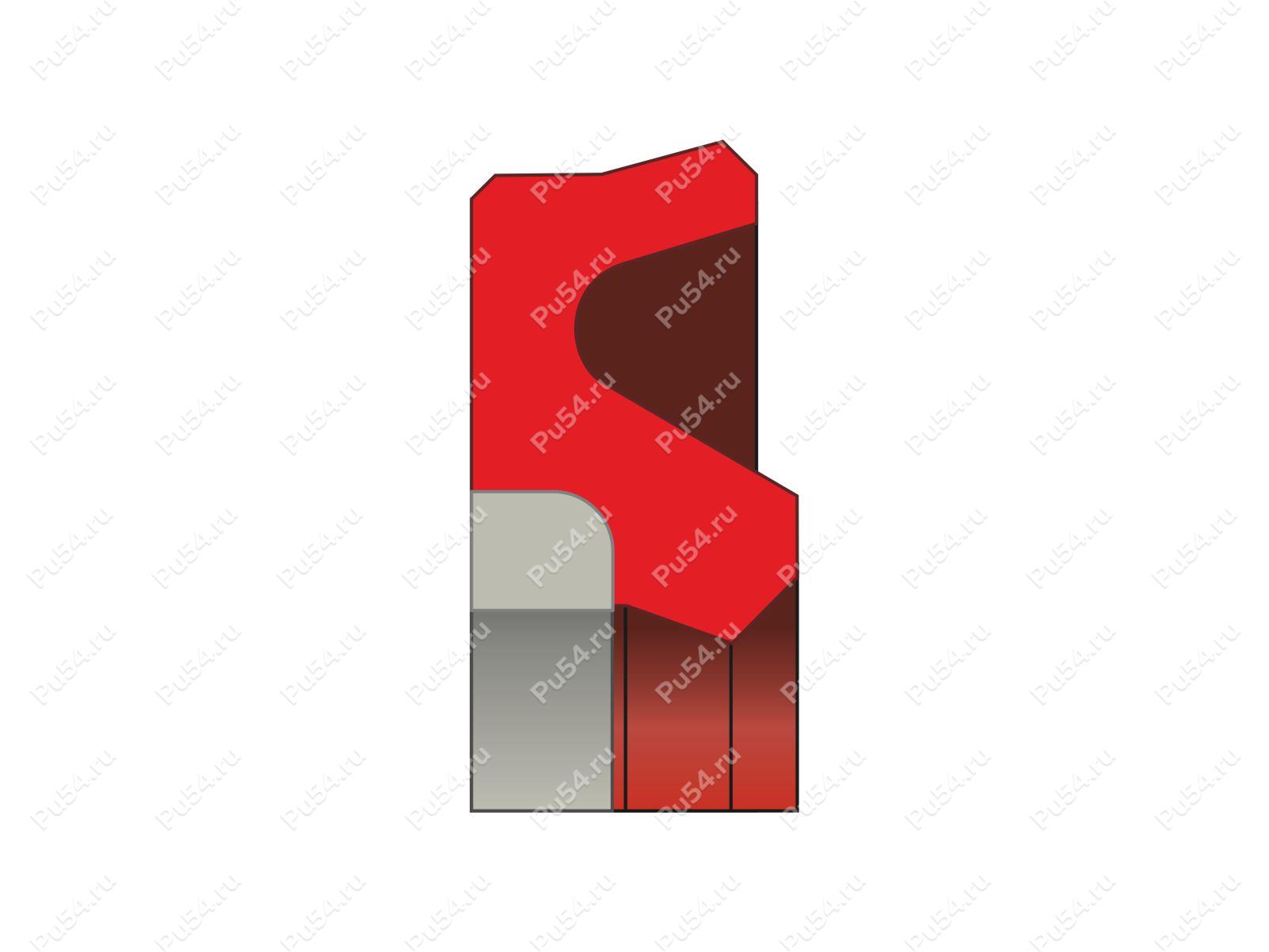 Уплотнение штока 45x60.5x5.8/L=6.3 аналог K29-045 KASTAS, Código de product 70-08-972700, Poliuretano, POM+PU92M, Imagen №1